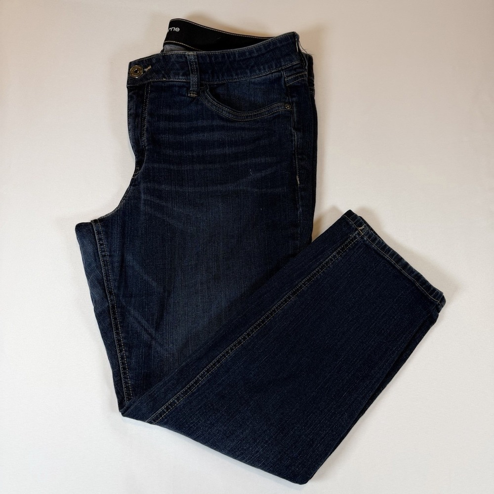 Liz Claiborne Petite Classic Skinny Jeans Dark Wash Blue Stretch 16P